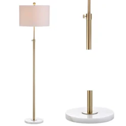 65" LED Metal/Marble Adjustable Floor Lamp - JONATHAN Y -Adesso Shop GUEST 5f083a9f 5495 4604 bca7 b1c9a3485425