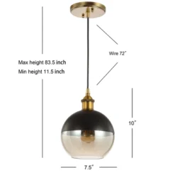 7.5" Metal Adjustable Nixon Drop Globe Pendant (Includes Energy Efficient Light Bulb) Brass - JONATHAN Y -Adesso Shop GUEST 5ffd2267 59c8 4fa1 9949 787c69a6bbf9