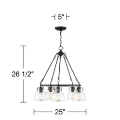 Possini Euro Design Bellis Bronze Wagon Wheel Pendant Chandelier 25" Wide Modern Clear Glass 5-Light Fixture For Dining Room House Kitchen Island Home 14 Possini Euro Design Bellis Bronze Wagon Wheel Pendant Chandelier 25" Wide Modern Clear Glass 5-Light Fixture For Dining Room House Kitchen Island Home -Adesso Shop GUEST 618dbfc5 4583 4867 8ae1 6096256d5a37