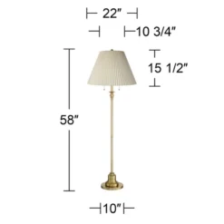 360 Lighting Spenser Retro Art Deco 58" Tall Floor Lamp Brushed Antique Brass Beige Fabric Pleated Empire Shade For Living Room Bedroom 11 360 Lighting Spenser Retro Art Deco 58" Tall Floor Lamp Brushed Antique Brass Beige Fabric Pleated Empire Shade For Living Room Bedroom -Adesso Shop GUEST 6206b149 671d 48e8 86ce 2326c054579f