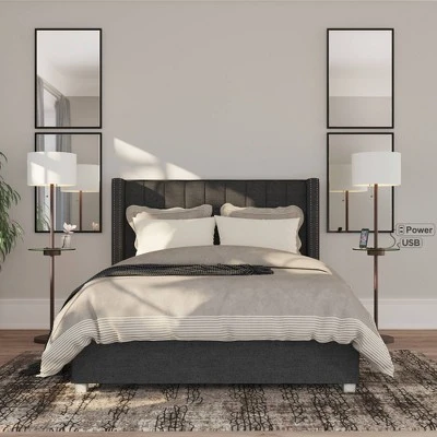 360 Lighting Caper Modern Floor Lamps With Tray Table 60 1/2" Tall Set Of 2 Bronze USB And Outlet Off White Fabric Drum Shade For Living Room Bedroom 1 360 Lighting Caper Modern Floor Lamps With Tray Table 60 1/2" Tall Set Of 2 Bronze USB And Outlet Off White Fabric Drum Shade For Living Room Bedroom