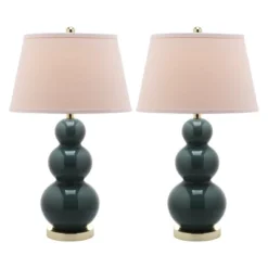 (Set Of 2) 28" Pamela Triple Gourd Ceramic Lamp Marine Blue (Includes CFL Light Bulb) - Safavieh 6 (Set Of 2) 28" Pamela Triple Gourd Ceramic Lamp Marine Blue (Includes CFL Light Bulb) - Safavieh -Adesso Shop GUEST 627cf649 ad91 4c52 9e26 547dd47d3138