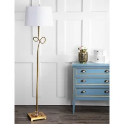 66.5" Liana Floor Lamp Gold (Includes CFL Light Bulb) - Safavieh