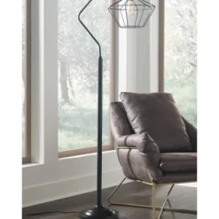 Makeika Metal Floor Lamp Black - Signature Design By Ashley