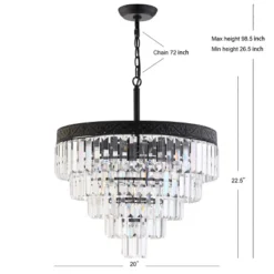 20" Wyatt Crystal Chandelier (Includes Energy Efficient Light Bulb) Bronze - JONATHAN Y -Adesso Shop GUEST 64112f62 dba0 4d96 836d 75eb021b25b4