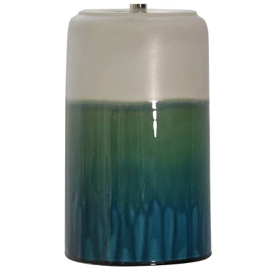 Bay St.Louis Ceramic Glazed Table Lamp With Fabric Shade White - StyleCraft 2 Bay St.Louis Ceramic Glazed Table Lamp With Fabric Shade White - StyleCraft - Image 2