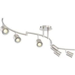 Pro Track Rhodes 6-Head LED Ceiling Track Light Fixture Kit Spot Light GU10 Silver Brushed Nickel Finish Metal Modern Kitchen Bathroom Dining 63" Wide 10 Pro Track Rhodes 6-Head LED Ceiling Track Light Fixture Kit Spot Light GU10 Silver Brushed Nickel Finish Metal Modern Kitchen Bathroom Dining 63" Wide -Adesso Shop GUEST 64882156 99fc 486f ae66 e337f5bb852f
