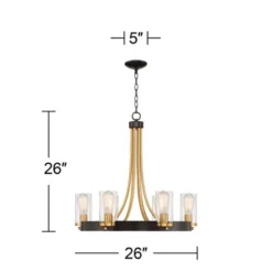 Stiffel Ferrers Dark Bronze Gold Chandelier 26" Wide Clear Glass Shade 6-Light Fixture For Dining Room House Foyer Kitchen Island Entryway Bedroom 15 Stiffel Ferrers Dark Bronze Gold Chandelier 26" Wide Clear Glass Shade 6-Light Fixture For Dining Room House Foyer Kitchen Island Entryway Bedroom -Adesso Shop GUEST 6512f7e2 7f6c 4a16 9477 5ad1c511c461