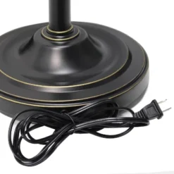 Torchiere Floor Lamp With 2 Reading Lights And Scalloped Glass Shades Restoration Bronze/White - Lalia Home -Adesso Shop GUEST 6594299b a81b 4996 983f a2f87f4da7f4