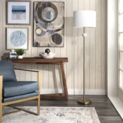 NuLOOM Saxman 63" Marble Floor Lamp Lighting - Gold 63" H X 16" W X 16" D -Adesso Shop GUEST 65c98777 6be6 4344 8c77 8e30bc53e820