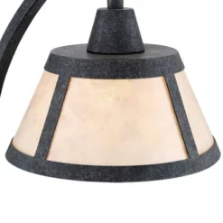 Franklin Iron Works Oak Rustic Farmhouse Desk Table Lamp 22" High Gray With USB And AC Power Outlet In Base Wash Mica Shade For Bedroom Living Room -Adesso Shop GUEST 6618ab13 a268 4154 ba6f 1b1ed5954b63
