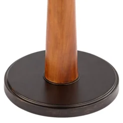 Franklin Iron Works Hunter Rustic Floor Lamp With Tray Table 64 3/4" Tall Faux Wood Bronze USB Charging Port Oatmeal Linen Drum Shade For Living Room -Adesso Shop GUEST 663c4010 4fb2 4f07 98bd 881b601a5c91