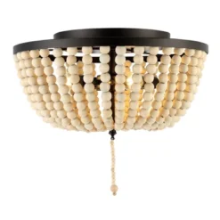 15" Wood/Metal LED Allison Flush Mount - JONATHAN Y -Adesso Shop GUEST 67e355cf 15e9 4965 9746 c9cc32c1bf54