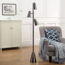 Logan Adjustable Directional Tree Floor Lamp With Nickel Shade Black - StyleCraft 6 Logan Adjustable Directional Tree Floor Lamp With Nickel Shade Black - StyleCraft -Adesso Shop GUEST 6873caec ca5b 45f0 b421 4755c748737e