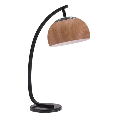 MidCentury Modern Arc Table Lamp Brown 27" - ZM Home 1 MidCentury Modern Arc Table Lamp Brown 27" - ZM Home
