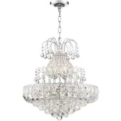 Vienna Full Spectrum Calylah Chrome Chandelier 21 1/2" Wide Modern Tiered Crystal 8-Light Fixture For Dining Room House Foyer Kitchen Island Entryway -Adesso Shop GUEST 6a70955a 4014 4f41 b4bb 144a2993a3d4