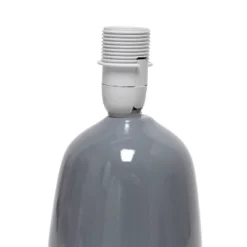 10.04" Traditional Ceramic Thimble Base Bedside Table Desk Lamp With Matching Fabric Shade Gray - Simple Designs -Adesso Shop GUEST 6b5df66c c1d2 423f 97ea d8ff364ed36d