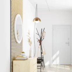 Amelia 1-Light Matte Brass Plug-In Pendant Lighting With Frosted Glass Shade - Globe Electric -Adesso Shop GUEST 6b5e9ce9 fcac 4824 8489 5d5735b2b33c