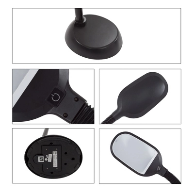 Adjustable Floor Lamp - Full Spectrum Natural Sunlight LED Lamp And Bendable Neck - Dimmable Light For Living Room And Bedroom By Lavish Home (Black) 2 Adjustable Floor Lamp - Full Spectrum Natural Sunlight LED Lamp And Bendable Neck - Dimmable Light For Living Room And Bedroom By Lavish Home (Black) - Image 2