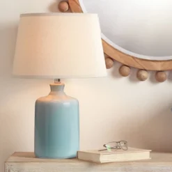 Milk Jug Table Lamp With Tapered Shade Blue - Splendor Home -Adesso Shop GUEST 6ba0e9b5 59b5 4c6f b9a2 1f7e4602a310