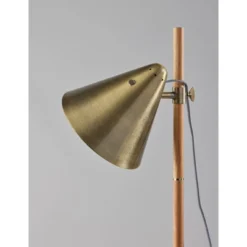 Bryn Floor Lamp Natural Rubberwood Antique Brass - Adesso -Adesso Shop GUEST 6c714f87 3f7f 4ea9 8684 207ab98a63a0