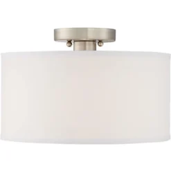 360 Lighting Adams Modern Ceiling Light Semi Flush Mount Fixtures 14" Wide Set Of 2 Brushed Nickel White Fabric Drum For Bedroom Kitchen Living Room 7 360 Lighting Adams Modern Ceiling Light Semi Flush Mount Fixtures 14" Wide Set Of 2 Brushed Nickel White Fabric Drum For Bedroom Kitchen Living Room -Adesso Shop GUEST 6ebfa7dd 580c 45a6 a7a0 349bdd1cc33c