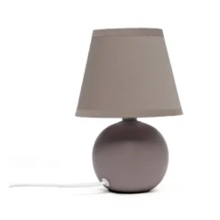8.66" Petite Ceramic Orb Base Bedside Table Desk Lamp With Matching Tapered Drum Fabric Shade Gray - Creekwood Home 13 8.66" Petite Ceramic Orb Base Bedside Table Desk Lamp With Matching Tapered Drum Fabric Shade Gray - Creekwood Home -Adesso Shop GUEST 6f0ab48c 1ddd 406e 955b d31ae672c5f2