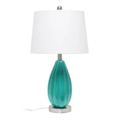 Pleated Table Lamp With Fabric Shade Teal - Lalia Home -Adesso Shop GUEST 6f85d811 855c 415d bc76 1e325656fc16