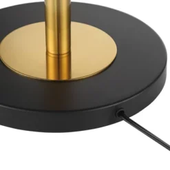 Possini Euro Design Modern Pharmacy Floor Lamp 54" Tall Matte Black Warm Gold Adjustable Metal Shade For Living Room Reading House -Adesso Shop GUEST 6fb73942 71f4 43dd 9183 ca000e276fac