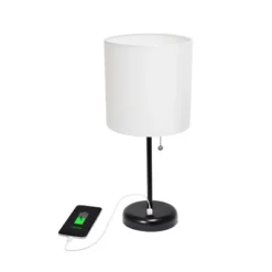 19.5" Bedside USB Port Feature Metal Table Desk Lamp White With Fabric Shade - Creekwood Home 10 19.5" Bedside USB Port Feature Metal Table Desk Lamp White With Fabric Shade - Creekwood Home -Adesso Shop GUEST 707c0fcd 28e7 439c 9ab4 fe7acc614765