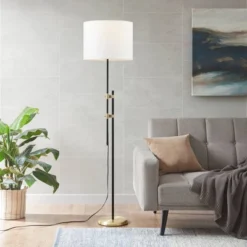 Ellsworth Asymmetrical Floor Lamp Black/Gold - Hampton Hill -Adesso Shop GUEST 70d14884 8be0 4682 8f31 e1033aa12a5a