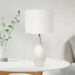 18.11" Traditional Standard Ceramic Dewdrop Table Desk Lamp With Matching Fabric Shade Off-White - Creekwood Home 15 18.11" Traditional Standard Ceramic Dewdrop Table Desk Lamp With Matching Fabric Shade Off-White - Creekwood Home -Adesso Shop GUEST 71ec4fc6 fb41 4bf2 82a3 f782429c0a82