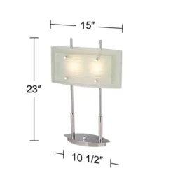 Possini Euro Design Charles Street Modern Desk Lamp 23" High Chrome Satin Nickel Frosted Slump Glass Shade For Bedroom Living Room Bedside Nightstand 12 Possini Euro Design Charles Street Modern Desk Lamp 23" High Chrome Satin Nickel Frosted Slump Glass Shade For Bedroom Living Room Bedside Nightstand -Adesso Shop GUEST 72f5eda7 e445 4ef1 bab7 c99c49fe11e9