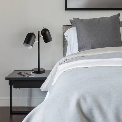 18" 2-Light Carter Table Lamp Matte Brass/Black - Globe Electric 2 18" 2-Light Carter Table Lamp Matte Brass/Black - Globe Electric - Image 2