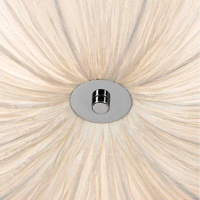 Possini Euro Design Planetarium Modern Ceiling Light Flush Mount Fixture 21" Wide Chrome 3-Light Ivory Fabric Scalloped Bowl For Bedroom Living Room 2 Possini Euro Design Planetarium Modern Ceiling Light Flush Mount Fixture 21" Wide Chrome 3-Light Ivory Fabric Scalloped Bowl For Bedroom Living Room - Image 2