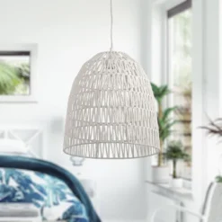15" 1-Light Imara Pendant Hemp White - River Of Goods -Adesso Shop GUEST 73df3b8d 74c5 4195 958a 5ad9374ec076