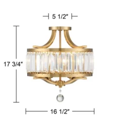 Vienna Full Spectrum Prava Modern Ceiling Light Semi Flush Mount Fixture 16 1/2" Wide Warm Brass 4-Light Crystal Drum For Bedroom Kitchen Living Room 11 Vienna Full Spectrum Prava Modern Ceiling Light Semi Flush Mount Fixture 16 1/2" Wide Warm Brass 4-Light Crystal Drum For Bedroom Kitchen Living Room -Adesso Shop GUEST 7495e649 f8f4 4455 9782 b4a3fe85cf9f