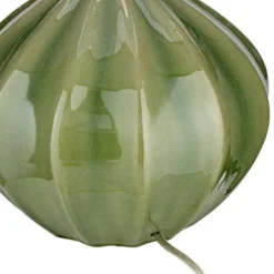 360 Lighting Gordy Modern Accent Table Lamp Handcrafted 20 1/2" High Ribbed Green Ceramic Oatmeal Fabric Drum Shade For Bedroom Living Room Bedside -Adesso Shop GUEST 753399ec 6a90 40ec 9e02 fb3b257e4c6c