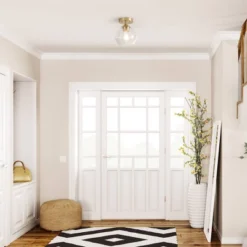 Harrow 1-Light Semi-Flush Mount Ceiling Lighting With Clear Glass Shade - Globe Electric 8 Harrow 1-Light Semi-Flush Mount Ceiling Lighting With Clear Glass Shade - Globe Electric -Adesso Shop GUEST 7536cff8 fe24 4557 96b2 b622b961d055