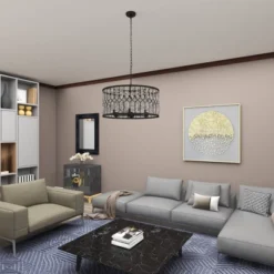 Metal Crystal Embellishments 6 Light Chandelier With Link Style Chain Black - Olivia & May 23 Metal Crystal Embellishments 6 Light Chandelier With Link Style Chain Black - Olivia & May -Adesso Shop GUEST 7567ea95 a929 45fc 80be ac0d43f65dad