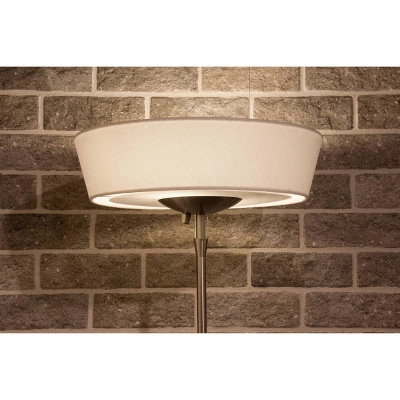 71" Harper Floor Lamp Silver/White - Adesso 1 71" Harper Floor Lamp Silver/White - Adesso