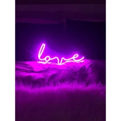 Amped Co 16" X 7” LED Neon Light Indoor Wall Sign With Line Switch, Magenta -Adesso Shop GUEST 762e0f60 e660 44cc b5e0 d38b07805efe