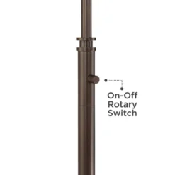 Possini Euro Design Modern Floor Lamp With USB Port 62 1/2" Tall Oil Rubbed Bronze Boom Arm Brown Drum Shade For Living Room House -Adesso Shop GUEST 76774e09 191a 480f 8951 6764986040ed