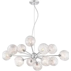 Possini Euro Design Wired Chrome Chandelier Lighting 32" Wide Modern Sputnik Art Glass 12-Light Fixture For Dining Room House Foyer Kitchen Island 11 Possini Euro Design Wired Chrome Chandelier Lighting 32" Wide Modern Sputnik Art Glass 12-Light Fixture For Dining Room House Foyer Kitchen Island -Adesso Shop GUEST 77c9ec6f bd90 4d41 b20a 7177a6faf52a