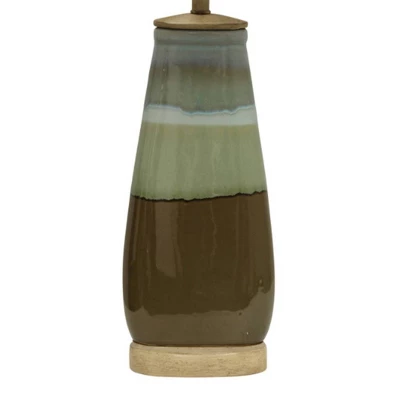 Millville Reactive Glaze Ceramic Table Lamp Brown/Green - StyleCraft 2 Millville Reactive Glaze Ceramic Table Lamp Brown/Green - StyleCraft - Image 2