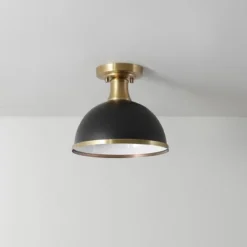 1-Light Beckett Semi-Flush Mount Pendant Brass/Matte Black - Globe Electric -Adesso Shop GUEST 79407c50 6c6f 414a 981c 0860b383ac0c