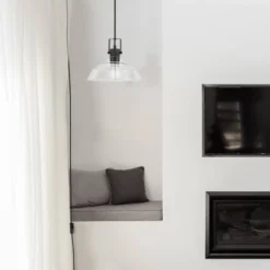 Sutton 1-Light Matte Black Plug-In Or Hardwire Pendant Light With Clear Glass Shade - Globe Electric 7 Sutton 1-Light Matte Black Plug-In Or Hardwire Pendant Light With Clear Glass Shade - Globe Electric -Adesso Shop GUEST 7b18834e 73fe 4ddf 9967 0ffcc4dab541