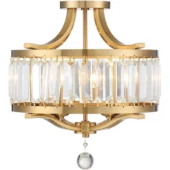 Vienna Full Spectrum Prava Modern Ceiling Light Semi Flush Mount Fixture 16 1/2" Wide Warm Brass 4-Light Crystal Drum For Bedroom Kitchen Living Room 9 Vienna Full Spectrum Prava Modern Ceiling Light Semi Flush Mount Fixture 16 1/2" Wide Warm Brass 4-Light Crystal Drum For Bedroom Kitchen Living Room -Adesso Shop GUEST 7b74f4d4 6722 4a28 a8a4 539ac4e3fda0