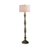 61.5" Coastal Wood Effect Polyresin Floor Lamp - Ore International
