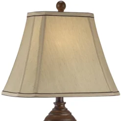 Regency Hill Traditional Table Lamp 28.5" Tall Carved Two Tone Brown Urn Shaped Beige Fabric Shade For Living Room Family Bedroom Bedside -Adesso Shop GUEST 7c9b7712 3851 4b15 b257 2c4451c8fef3